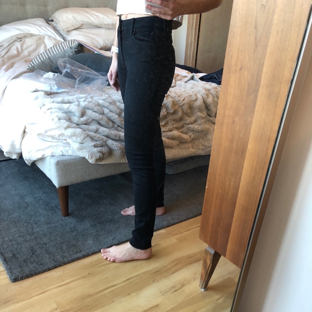 Mother Denim Black Skinny Jeans